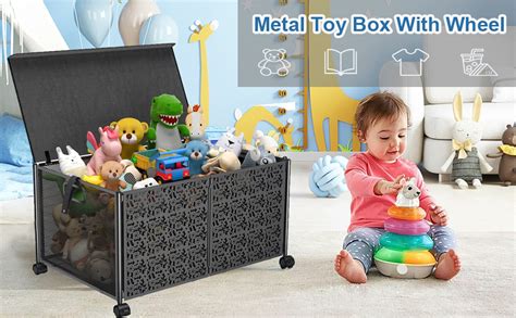 black metal folding toy box|Amazon.com: Metal Toy Box.